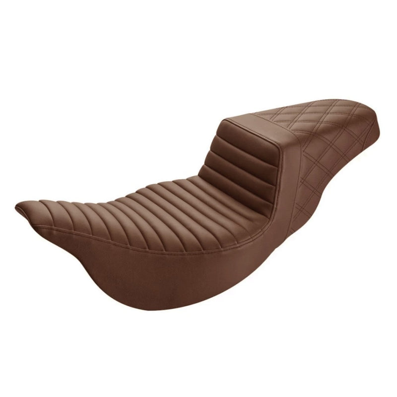 Saddlemen Step-Up Verlengde Reikwijdte Tuck-n-Roll / Lattice Stitch voor Harley