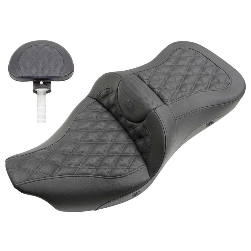 Saddlemen Roadsofa Lattice Stitch Zadel voor Harley