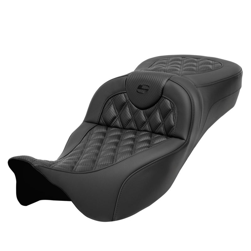 Saddlemen Roadsofa Verlengde Reach Lattice Stitch Zadel voor Harley