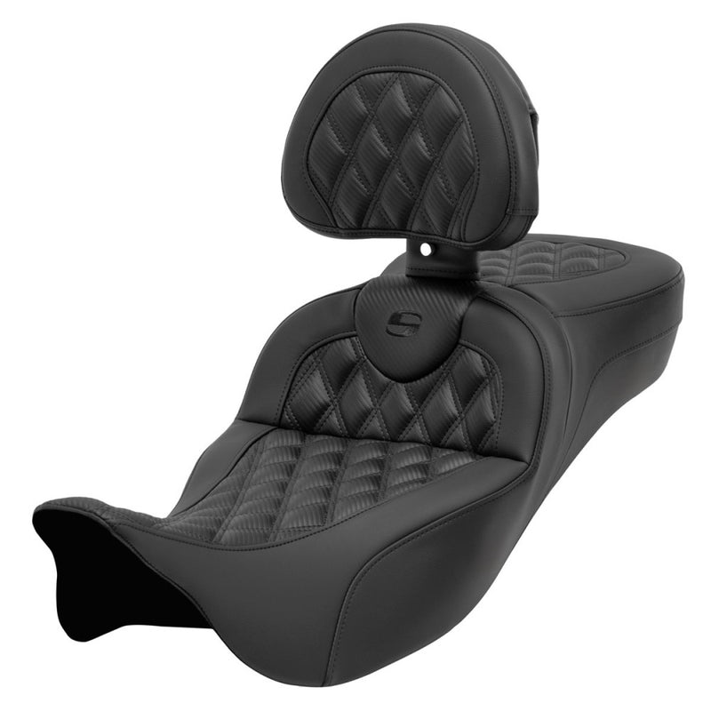Saddlemen Roadsofa Verlengde Reach Lattice Stitch Zadel voor Harley