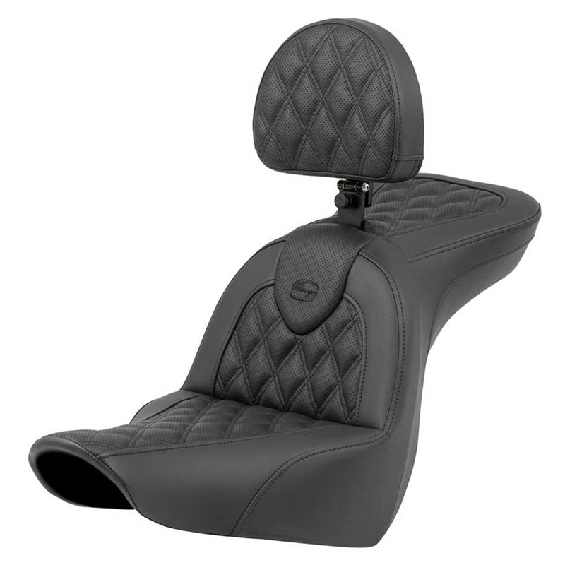 Saddlemen Roadsofa Lattice Stitch Zadel voor Harley