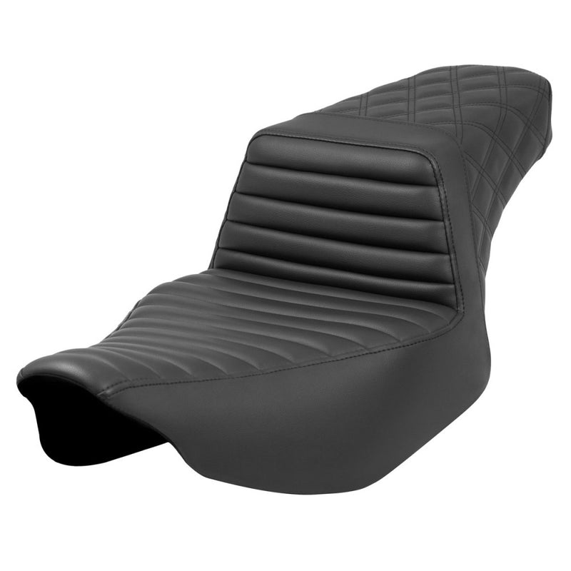 Saddlemen Step-Up Verlengde Reikwijdte Tuck-n-Roll / Lattice Stitch voor Harley
