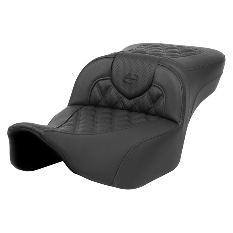 Saddlemen Roadsofa Verlengde Reach Lattice Stitch Zadel voor Harley