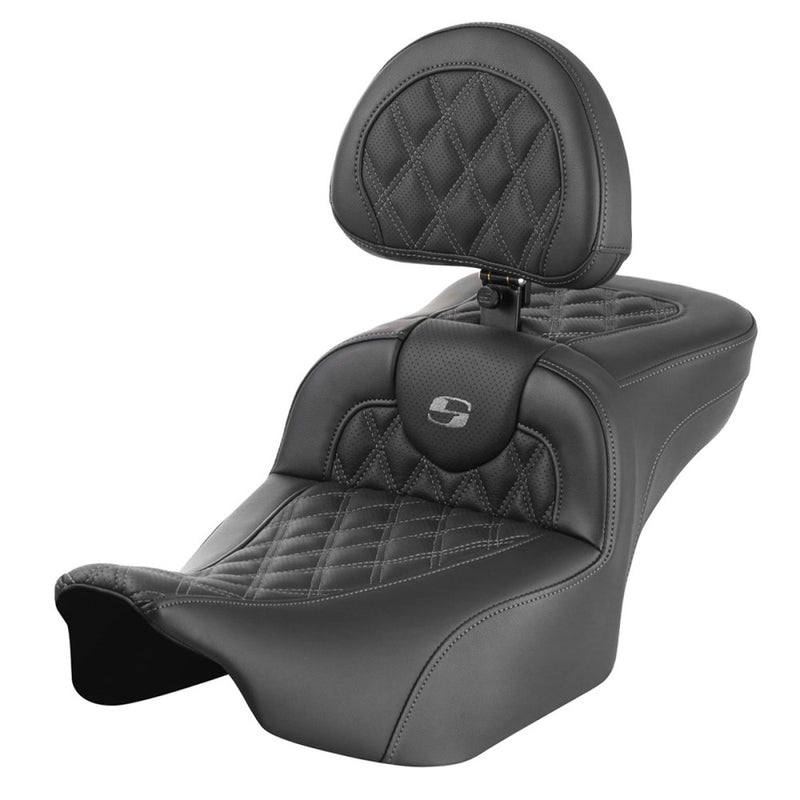 Saddlemen Roadsofa Verlengde Reach Lattice Stitch Zadel voor Harley