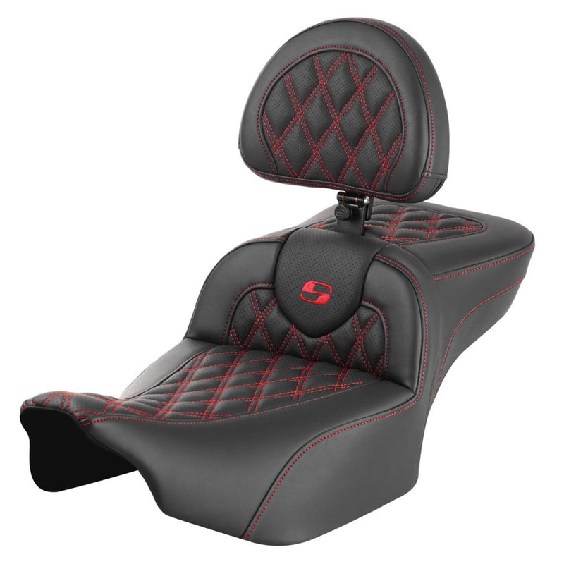 Saddlemen Roadsofa Verlengde Reach Lattice Stitch Zadel voor Harley
