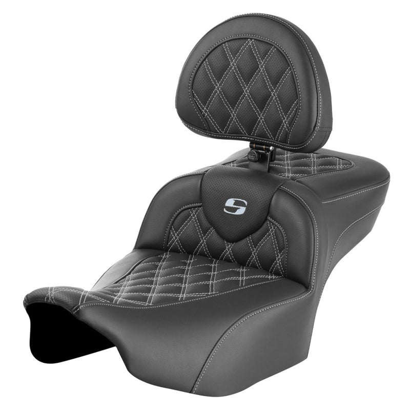 Saddlemen Roadsofa Verlengde Reach Lattice Stitch Zadel voor Harley
