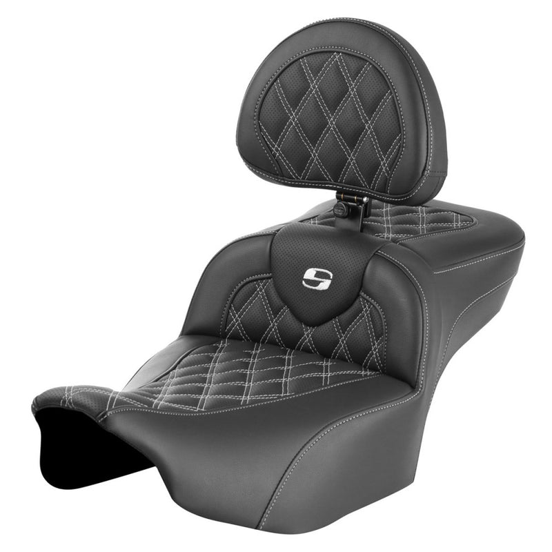 Saddlemen Roadsofa Verlengde Reach Lattice Stitch Zadel voor Harley