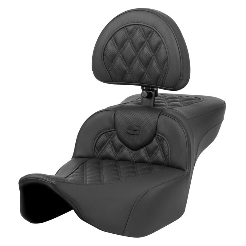 Saddlemen Roadsofa Verlengde Reach Lattice Stitch Zadel voor Harley