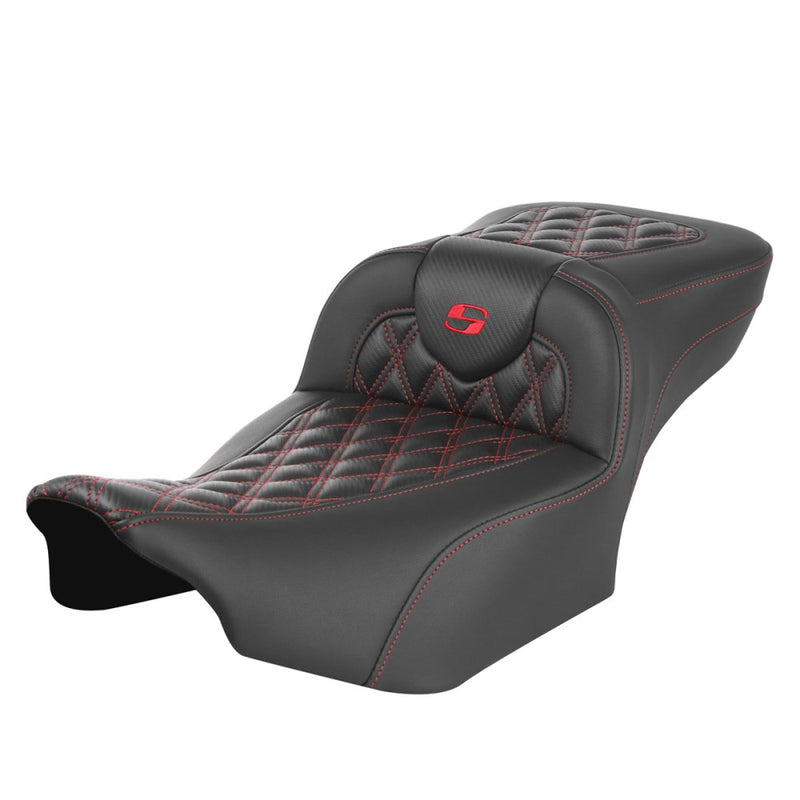 Saddlemen Roadsofa Verlengde Reach Lattice Stitch Zadel voor Harley