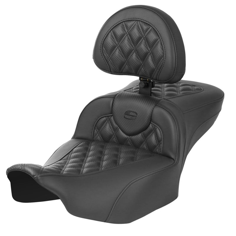 Saddlemen Roadsofa Verlengde Reach Lattice Stitch Zadel voor Harley