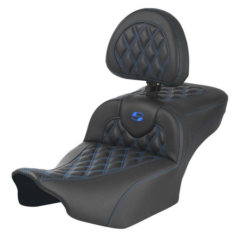 Saddlemen Roadsofa Verlengde Reach Lattice Stitch Zadel voor Harley