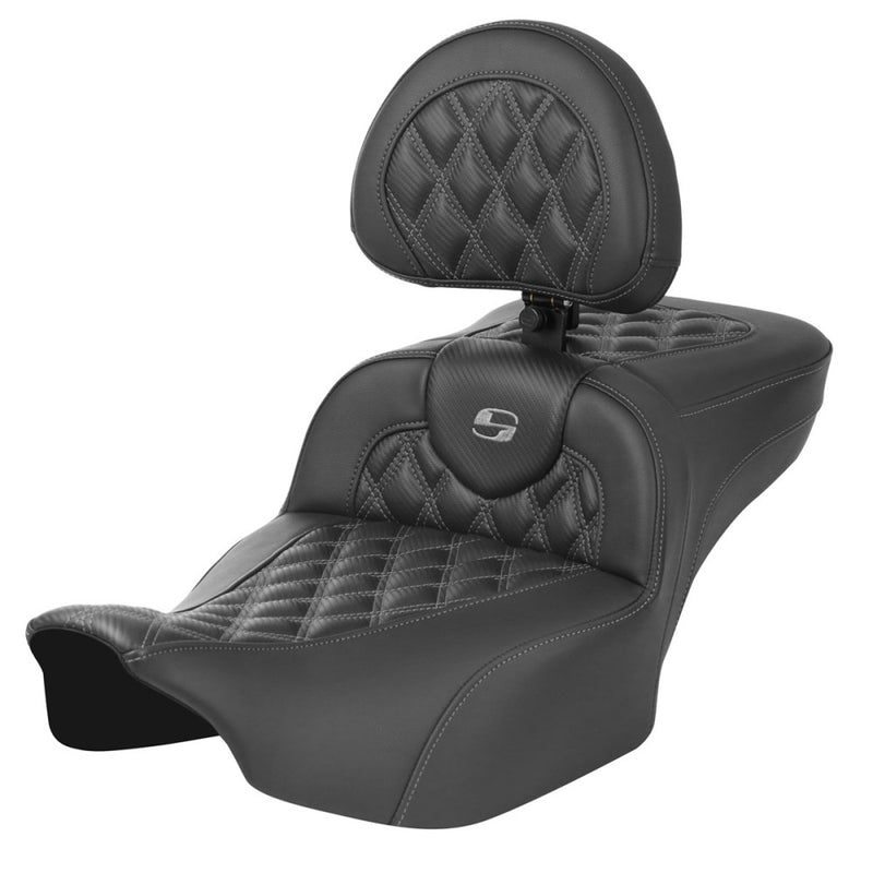 Saddlemen Roadsofa Verlengde Reach Lattice Stitch Zadel voor Harley