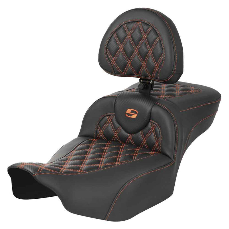 Saddlemen Roadsofa Verlengde Reach Lattice Stitch Zadel voor Harley