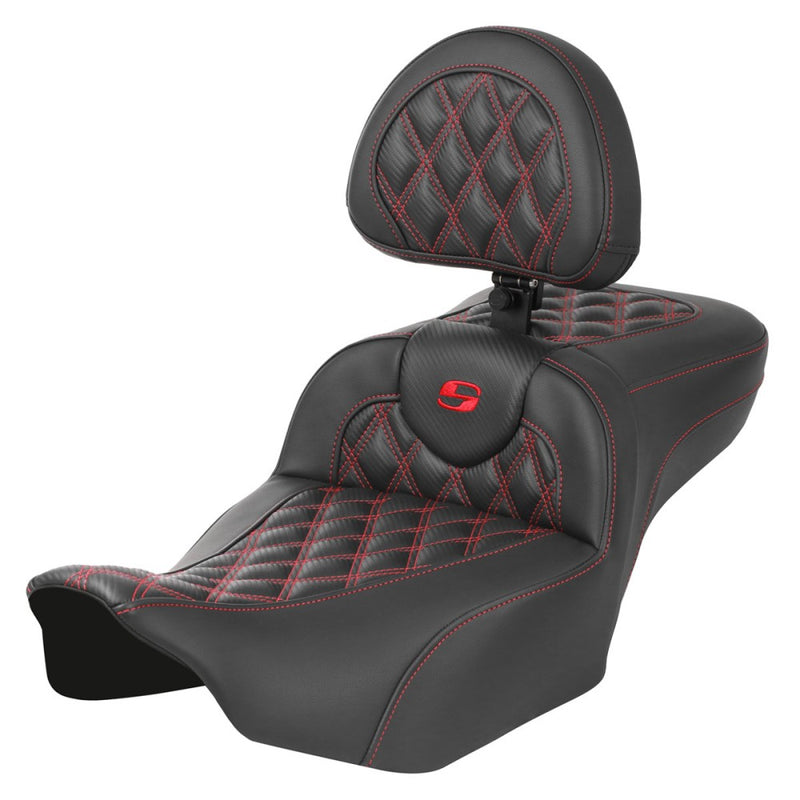 Saddlemen Roadsofa Verlengde Reach Lattice Stitch Zadel voor Harley