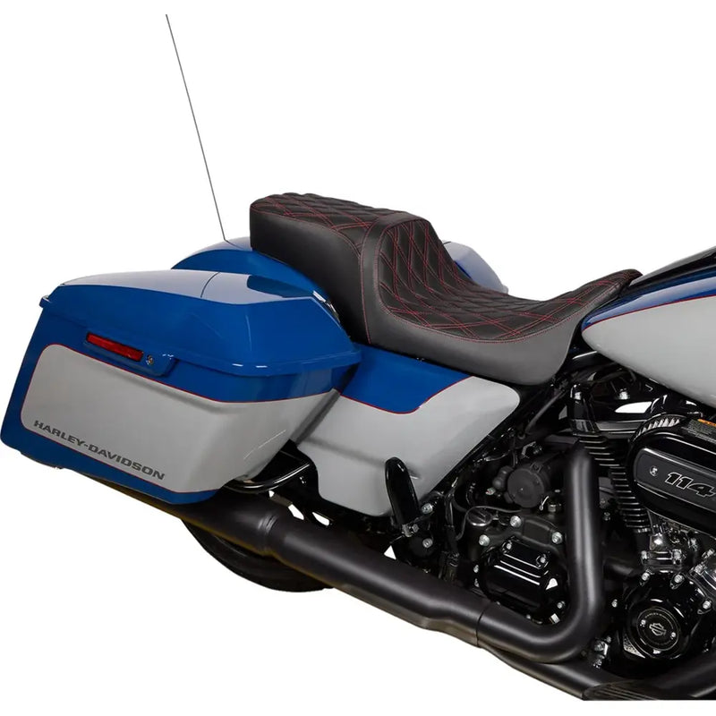 Drag Specialties Performance Predator 2-Up-zadel voor Harley