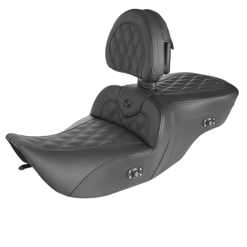 Saddlemen Roadsofa Lattice Stitch Zadel voor Harley