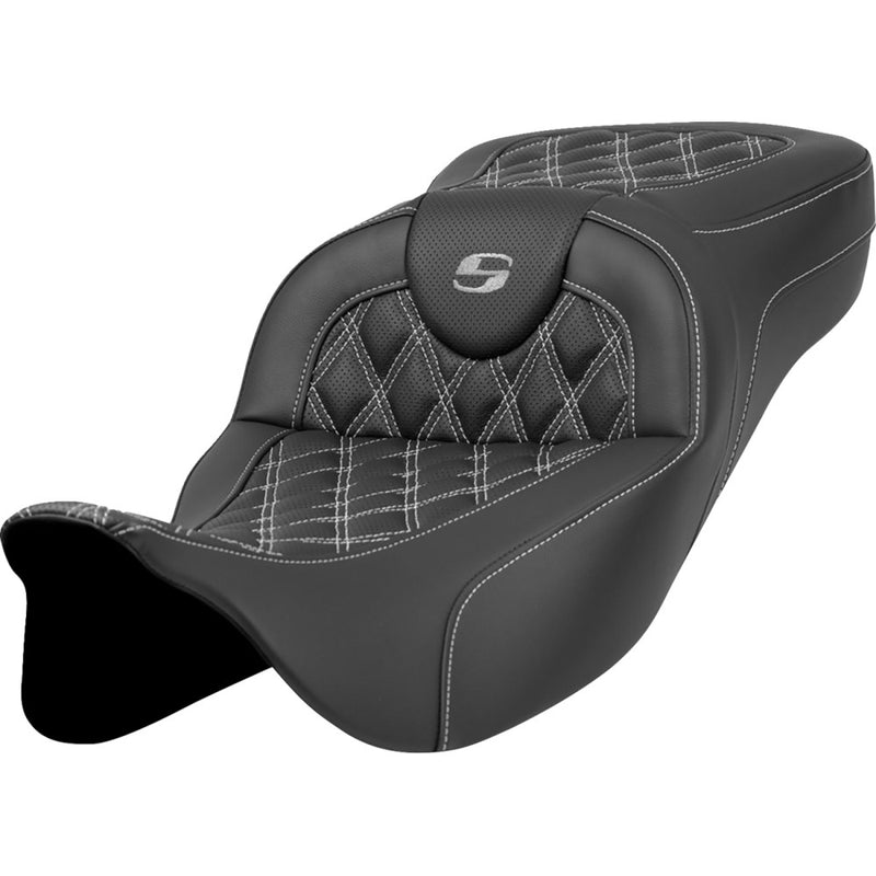 Saddlemen Roadsofa Verlengde Reach Lattice Stitch Zadel voor Harley
