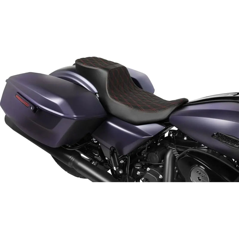 Drag Specialties Performance Predator 2-Up Extended Reach Seat voor Harley