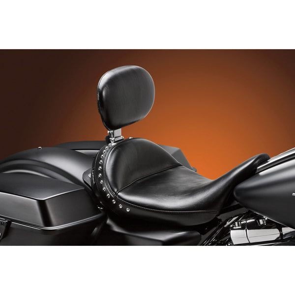 Le Pera Monterey solo-zadel met rugleuning voor Harley