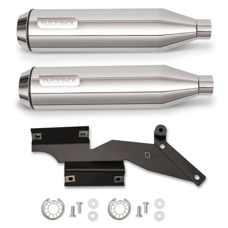 Zwarte Eend Bombardier EC Euro Approved Slip-On Mufflers voor Harley
