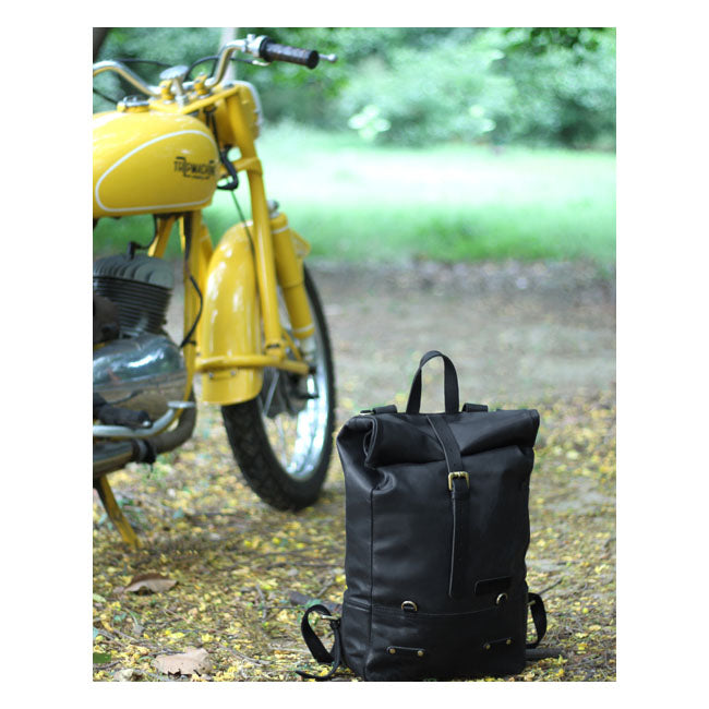 Trip Machine Vintage lederen 15L motorzadeltas / rugzak