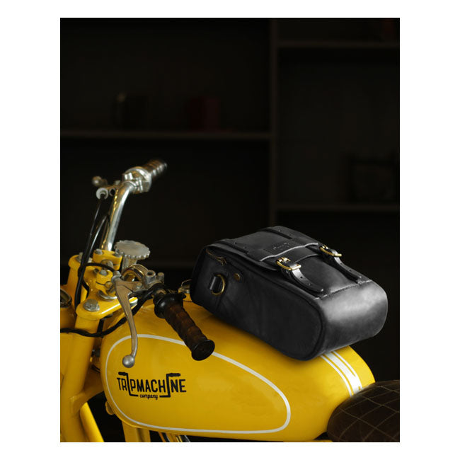 Trip Machine Vintage lederen 4,4 liter motorfiets tank-/achtertas