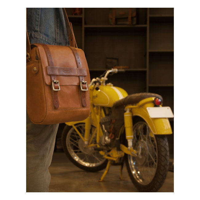 Trip Machine Vintage lederen 4,4 liter motorfiets tank-/achtertas