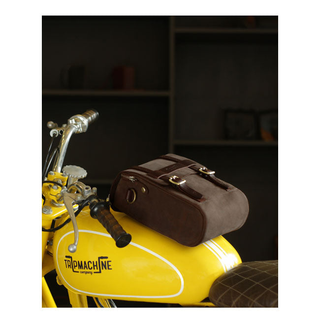 Trip Machine Vintage lederen 4,4 liter motorfiets tank-/achtertas