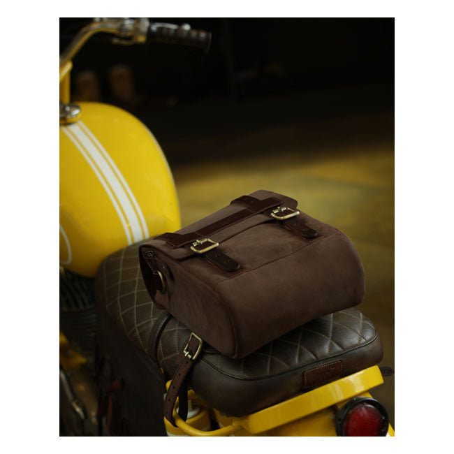 Trip Machine Vintage lederen 4,4 liter motorfiets tank-/achtertas