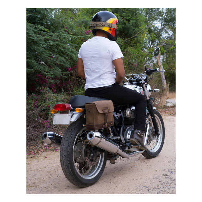 Trip Machine Vintage leren motorfiets-koerierstas