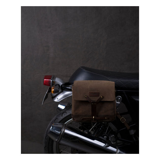 Trip Machine Vintage leren motorfiets-koerierstas