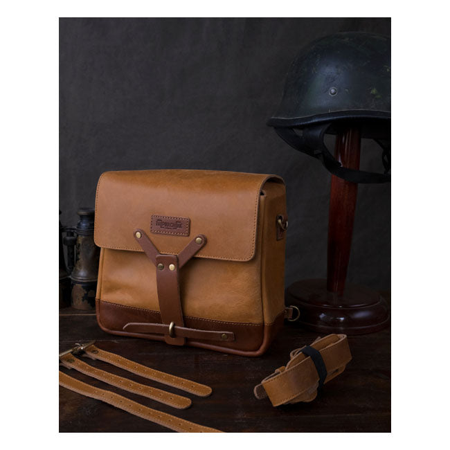 Trip Machine Vintage leren motorfiets-koerierstas