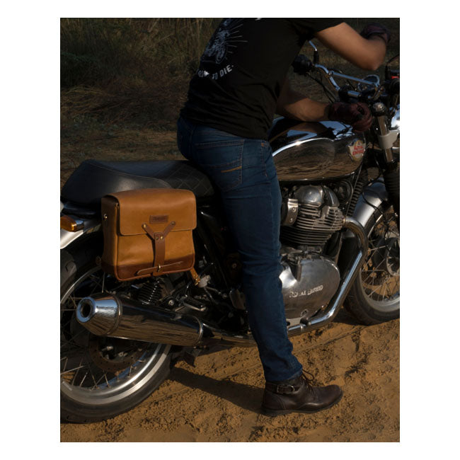 Trip Machine Vintage leren motorfiets-koerierstas