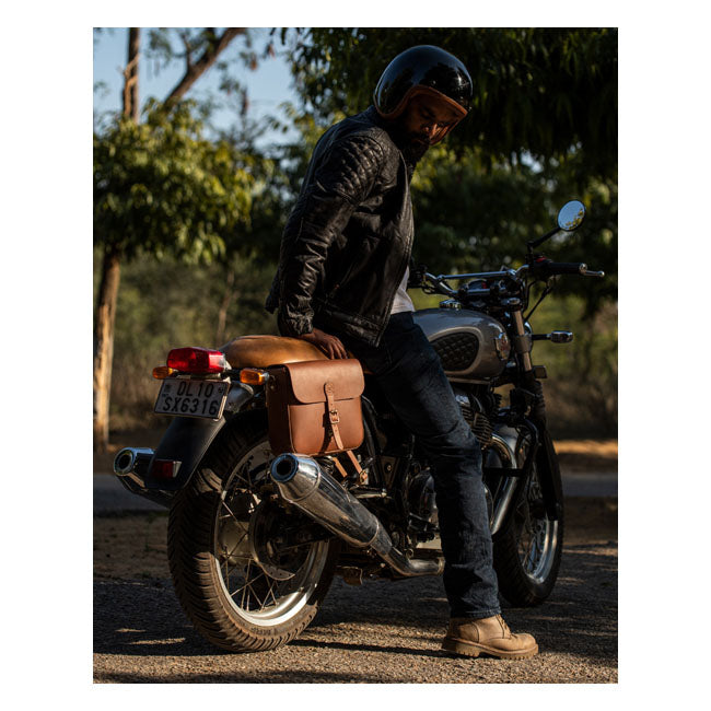 Trip Machine Classic lederen motorzadeltas