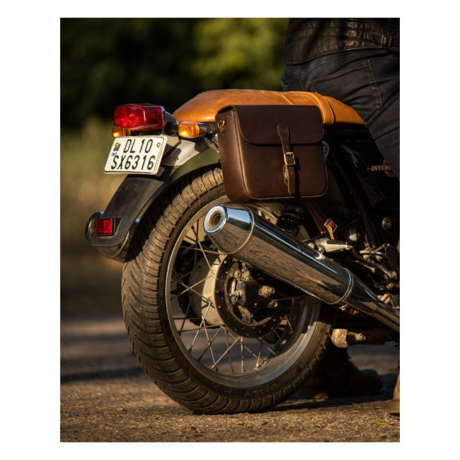 Trip Machine Classic lederen motorzadeltas