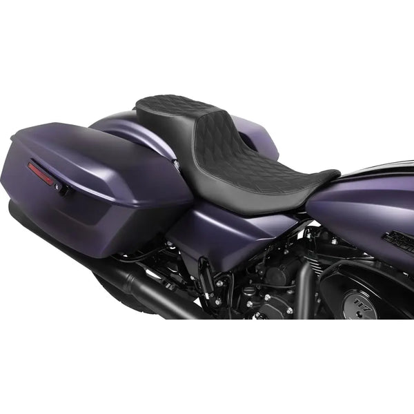 Drag Specialties Performance Predator 2-Up Extended Reach Seat voor Harley