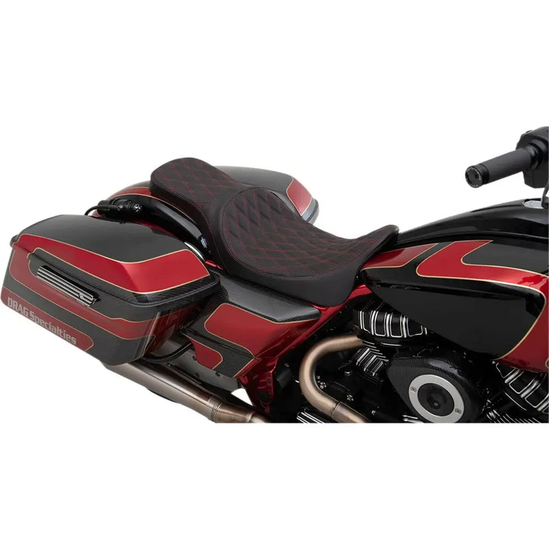 Drag Specialties Predator 2-Up-zadel voor Harley