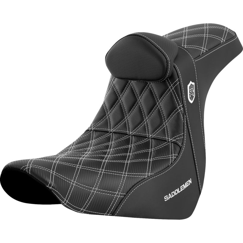 Saddlemen Pro SDC Performance Gripper Lattice Stitch Zadel voor Harley