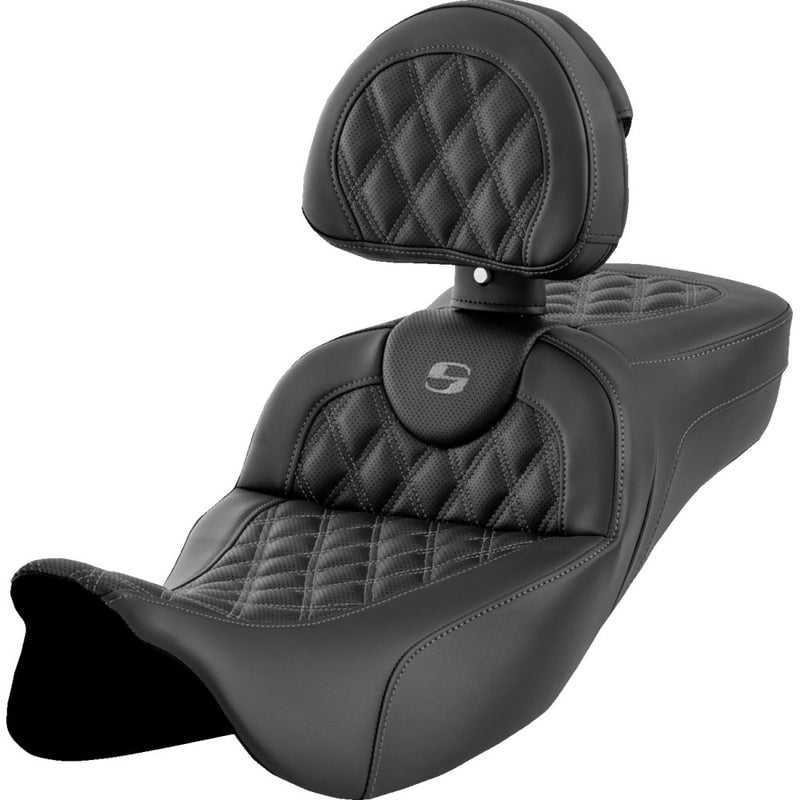 Saddlemen Roadsofa Verlengde Reach Lattice Stitch Zadel voor Harley