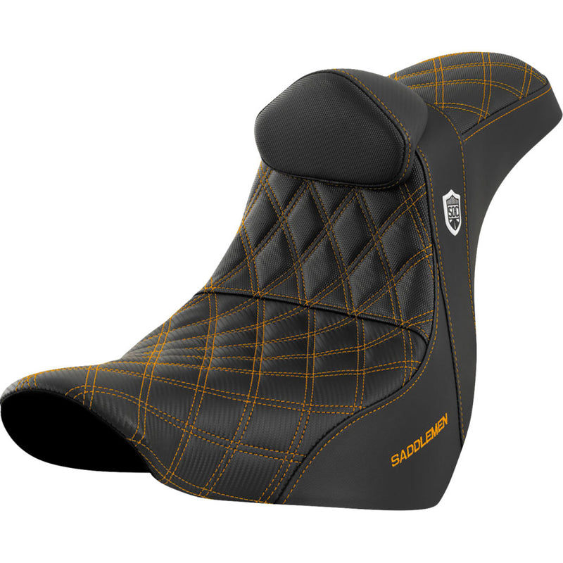 Saddlemen Pro SDC Performance Gripper Lattice Stitch Zadel voor Harley