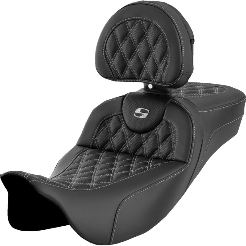 Saddlemen Roadsofa Verlengde Reach Lattice Stitch Zadel voor Harley