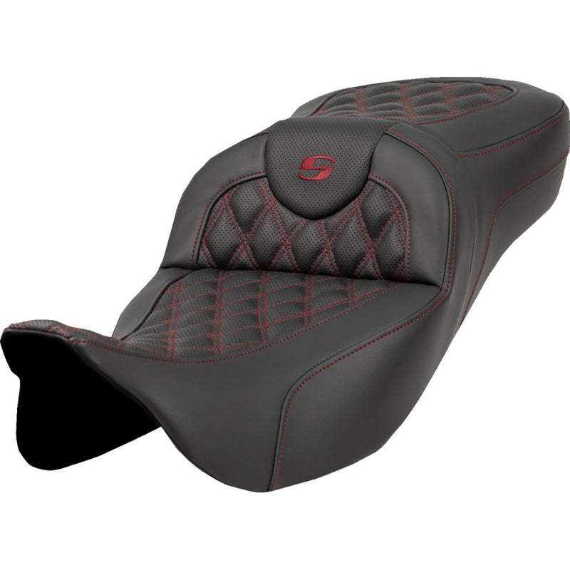 Saddlemen Roadsofa Verlengde Reach Lattice Stitch Zadel voor Harley