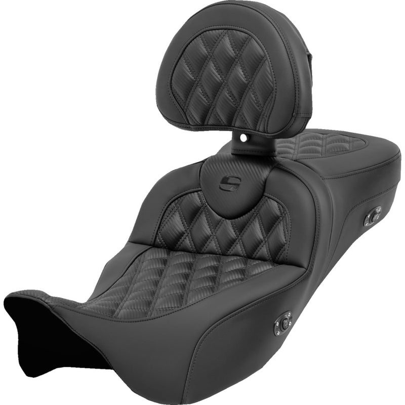 Saddlemen Roadsofa Verlengde Reach Lattice Stitch Zadel voor Harley