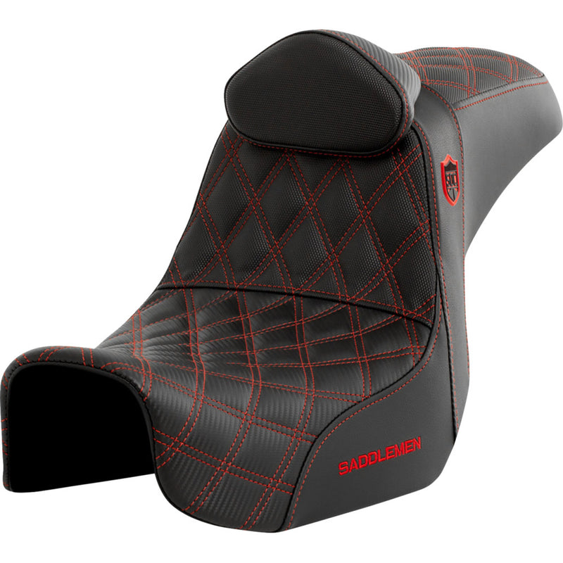 Saddlemen Pro SDC Performance Gripper Lattice Stitch Zadel voor Harley