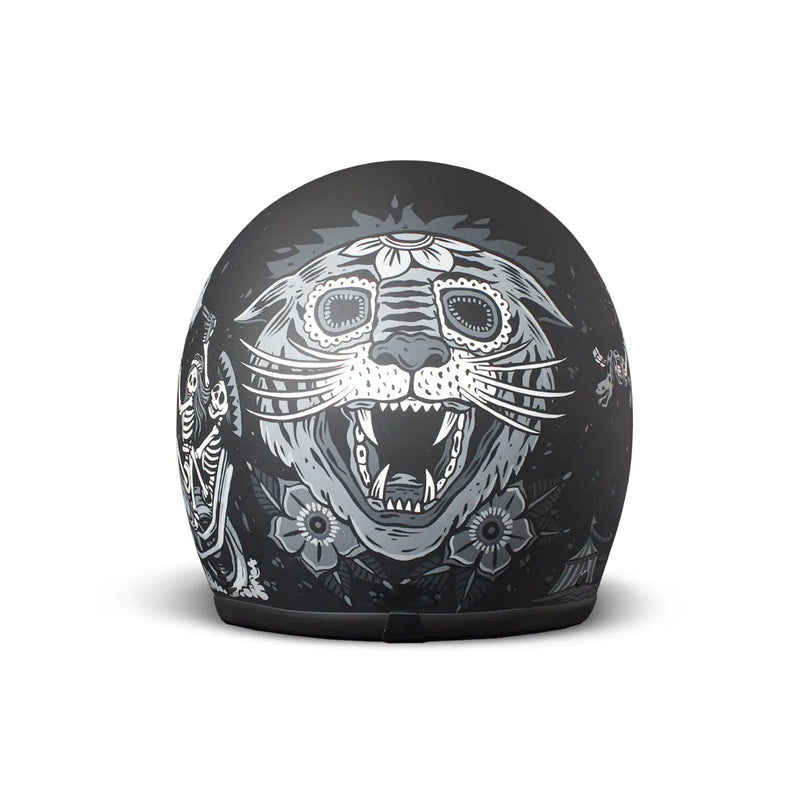 DMD Retro grafische open motorhelm