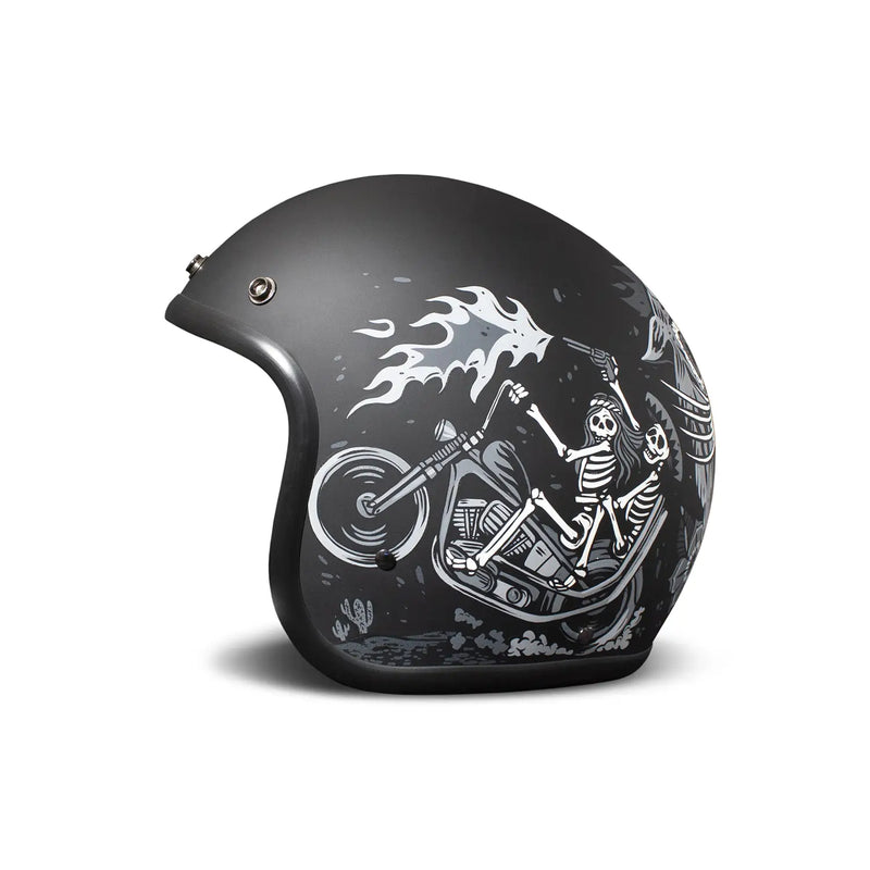 DMD Retro grafische open motorhelm