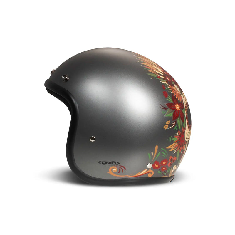 DMD Retro grafische open motorhelm