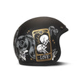 DMD Retro grafische open motorhelm