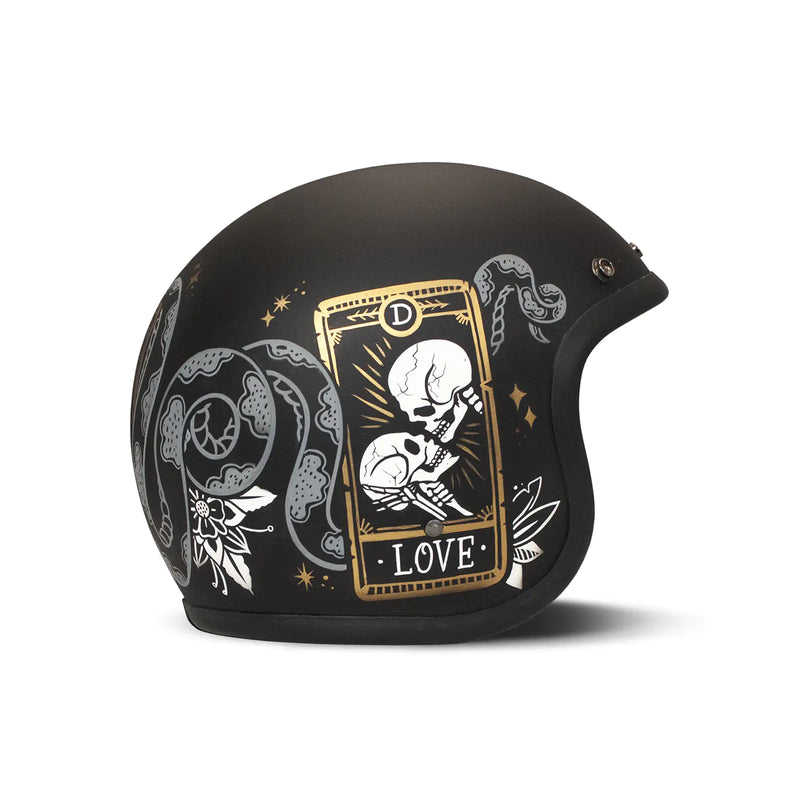 DMD Retro grafische open motorhelm