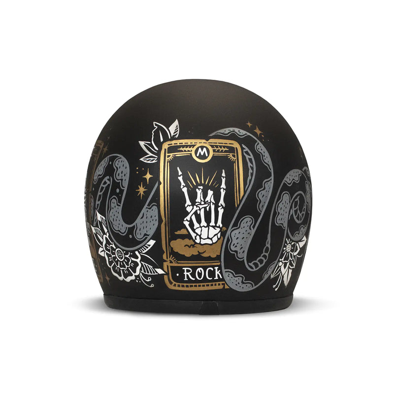 DMD Retro grafische open motorhelm